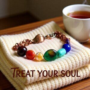 7 Chakra Bracelet | Semi-Precious Stones | OOAK Handmade Spiritual Jewelry